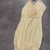 Sexy Ivory Halter Bodycon Pearl Prom Dress Homecoming Dress HZ1024