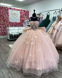 Sweet Pink Bow Tulle Butterfly A-Line Tutu Prom Dress Evening Gown HZ1024