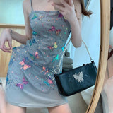 Chic Blue Strapless Sequin Bow Short Party Dress Homecoming Dress HZ1024