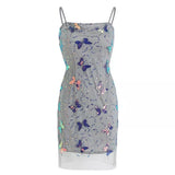 Chic Blue Strapless Sequin Bow Short Party Dress Homecoming Dress HZ1024