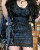 Vintage Navy Lace V Neck Bodycon Mini Party Dress Homecoming Dress HZ1024