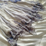 Vintage Strapless Sleeveless Beaded Chiffon Prom Dress Evening Dress HZ1024