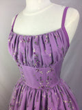 Vintage Purple A-line Strap Embroidered Short Prom Dress Homecoming Dress HZ1024