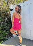 Pink Strapless Bodycon Short Party Dress Homecoming Dress HZ1024