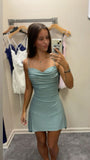 Simple Strapless Sparkling Sleeveless Mini Party Dress Homecoming Dress HZ1024