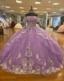 Fantasy Purple Off-Shoulder Tulle A-Line Prom Dress Evening Dress Birthday Dress HZ1024