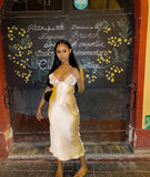 Sexy suspender low-cut long mermaid prom dress evening dress HZ1024