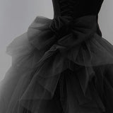 Brown Mermaid Satin Tulle Long Prom Dress, Brown Long Evening Dress HZ1024