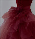 Brown Mermaid Satin Tulle Long Prom Dress, Brown Long Evening Dress HZ1024