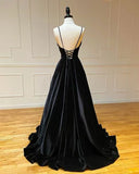 Simple A-Line Velvet Green Long Prom Dress, Green Long Formal Dress HZ1024