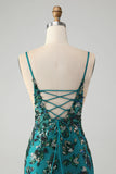 Charming Dark Green Beading Sequins Bodycon Design A-line Lace-up Homecoming Dress HZ1024