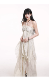 Simple Fashion Beach Party Chiffon Halter Dress HZ1024