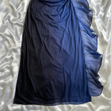 Vintage Gradient Navy Blue/Purple Exquisite Beaded Halter-neck Sheath Prom Dress Evening Dress HZ1024