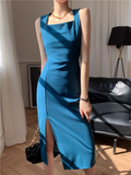 New Stylish Design Elegant Split Spaghetti Strap Dress HZ1024