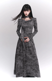 New Simple Fashion Gray Design Long-sleeved Dress HZ1024