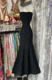 Vintage Black V-neck Exquisite Embroidery Design Elegant Mermaid Long Evening Dress Prom Dresses HZ1024