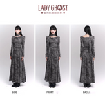 New Simple Fashion Gray Design Long-sleeved Dress HZ1024