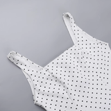 Vintage Dot Pattern Square-neck A-Line Short Summer Dresses Party Dress Homecoming Dress HZ1024