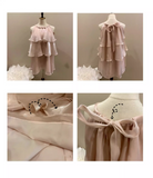 Stylish Pink Patchwork Ruffled Sleeveless Seaside Holiday Halter Dress HZ1024