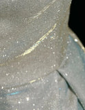 Sparkling Light Blue Sequin Spaghetti Strap Design A-line Satin Party Dress Homecoming Dress HZ1024