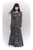 New Simple Fashion Gray Design Long-sleeved Dress HZ1024