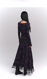 New Gothic Style Fashion Bell Sleeve Design Sense Long-sleeved Split Dress HZ1024