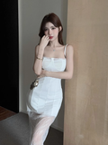 New Stylish Design Elegant Split Spaghetti Strap Dress HZ1024