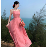 New Elegant Women Sexy Backless Beach Spaghetti Strap Dress HZ1024