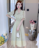 New Fashion Simple Floaral Design Women Long Dress HZ1024