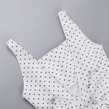 Vintage Dot Pattern Square-neck A-Line Short Summer Dresses Party Dress Homecoming Dress HZ1024