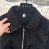 New Fashion Two-tone Jean And Black Polo Dress HZ1024