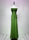 Green Spandex Straps Formal Dress, Green Evening Dress Prom Dress HZ1024