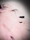 Pink Tulle and Black Velvet Strapless Party Gown, Pink Backless Ruffles Formal Evening Dress HZ1024