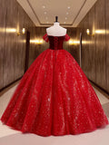Burgundy Velvet Tulle Long Formal Dress, Burgundy Off Shoulder Prom Dress HZ1024