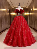 Burgundy Velvet Tulle Long Formal Dress, Burgundy Off Shoulder Prom Dress HZ1024