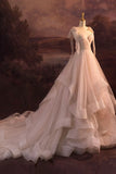 V-Neck Tulle Long Ball Gown, A-Line Formal Evening Gown HZ1024