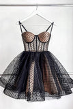 Cute Tulle Spaghetti Straps Short Homecoming Dress, A-Line Mini Party Dress HZ1024