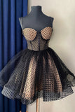 Cute Tulle Spaghetti Straps Short Homecoming Dress, A-Line Mini Party Dress HZ1024