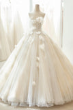 Champagne Tulle Lace Long Formal Dress, A-Line Evening Gown HZ1024
