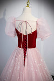 Pink Tulle Long Prom Dress, A-Line Formal Evening Dress HZ1024