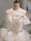 Champagne Spaghetti Strap Tulle Short Prom Dress, Cute A-Line Homecoming Dress HZ1024