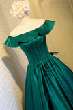 Cute Satin Short Prom Dress, Green A-Line Homecoming Dress HZ1024