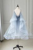 Cute V-Neck Tulle Short Prom Dress, A-Line Party Homecoming Dress HZ1024