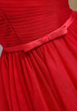 Red Tulle Short Prom Dresses, A-Line Party Dresses HZ1024