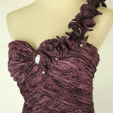 Vintage Purple A-line Off-shoulder Layered Floor-length Ball Gown Evening Dress HZ1024