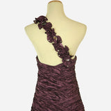 Vintage Purple A-line Off-shoulder Layered Floor-length Ball Gown Evening Dress HZ1024