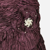 Vintage Purple A-line Off-shoulder Layered Floor-length Ball Gown Evening Dress HZ1024